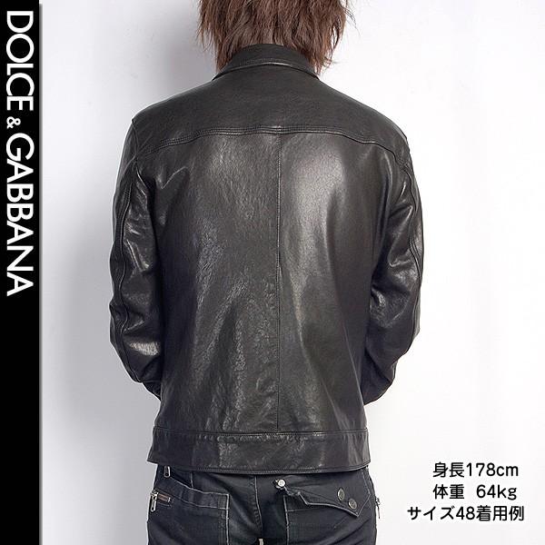【メール便】 ドルチェ＆ガッバーナ(DOLCE&GABBANA) レザー ジャケットG9K38L FULQ3 N0000ブラック 黒 【G1635951230】(57740円)
