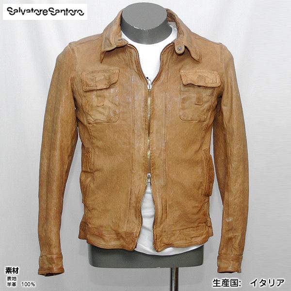 サルヴァトーレ サントロ Salvatore ライダースジャケット Santoro ジャケット メンズ アウター ジャケット ジャケット レザージャケット ラムスキンレザージャケット ダブルジップ ダブルポケット 1321 15 ガッツブランドショップ オンラインオーダー