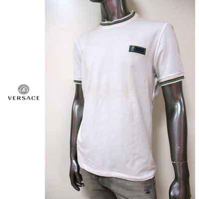 ヴェルサーチ VERSACE メンズ トップス Tシャツ ロゴ 胸元ロゴデザイン