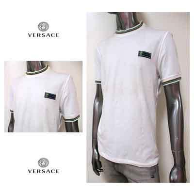 ヴェルサーチ VERSACE メンズ トップス Tシャツ ロゴ 胸元ロゴデザイン