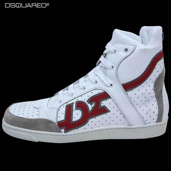 ディースクエアード Dsquared2 メンズ 靴 スニーカー ハイカットスニーカー ロゴ ダメージ加工 Dsquared2ロゴ入りハイカットスニーカー 白 R 13s 06 ガッツブランドショップ 通販 Yahoo ショッピング