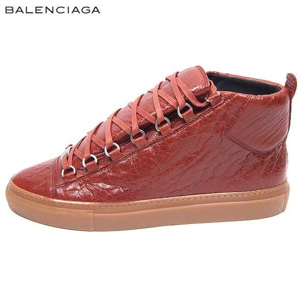 お買得 R800 エンジ色 ソールbalenciagaロゴ シワ加工レザーミドルカットスニーカー ミドルカットスニーカー スニーカー 靴 メンズ Balenciaga バレンシアガ バレンシアガ Balenciaga シューズ Meorboston Org