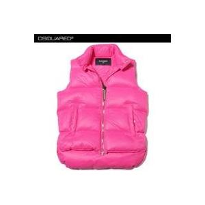 ディースクエアード Dsquared2 メンズ ダウン アウター Dsquared2 ジャケット ダウン ジップ部分キーホルダー付ネオンピンクダウンベスト メンズ ガッツブランドショップ ピンク 51 ロゴ ダウンベスト 人気総合