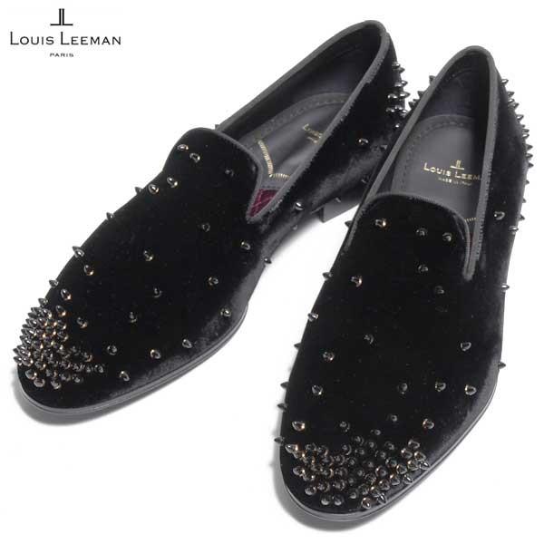 ルイリーマン Louis Leeman ガッツブランドショップのルイリーマン シューズ メンズ 靴 スリッポン スタッズ装飾 ソール部分ロゴ付き レザースリッポン ブラック Leeman Ll0345 Fre Vlt Nero 61a 67 ガッツブランドショップ