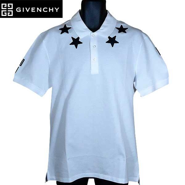 ジバンシー GIVENCHY メンズ トップス 半袖 ポロシャツ アーム部分ナンバープリント・スターパッチ付きポロシャツ ホワイト 色違い(ブラック)有  (R65600)