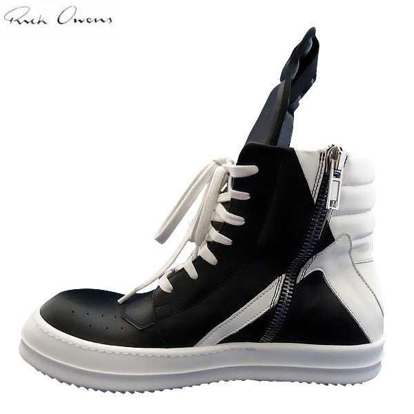 リックオウエンス(RICK OWENS)メンズ レザー ハイカットスニーカー 靴 