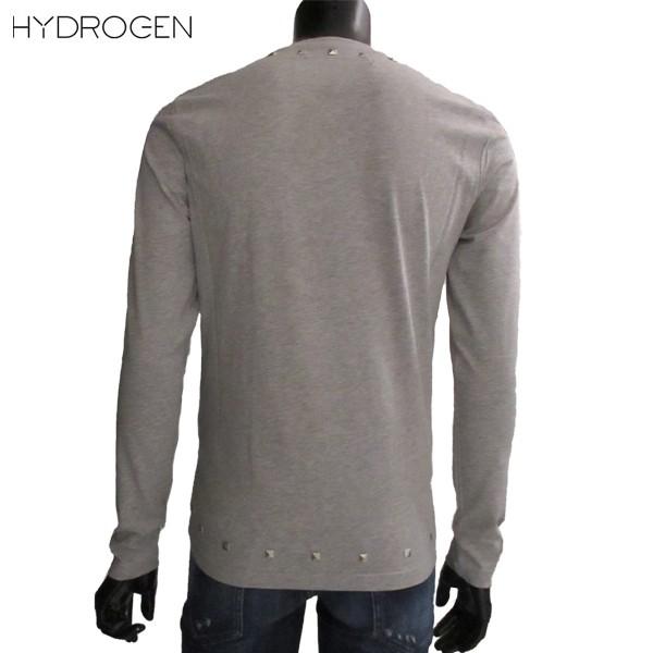 【最安値挑戦中】 ハイドロゲン HYDROGEN メンズ トップス ロンT 長袖 ロゴ 裾スタッズ・フロントエンボス加工スカルロゴ付ロングTシャツ 214152 015 71A (R27000) 【2683137364】(13500円)