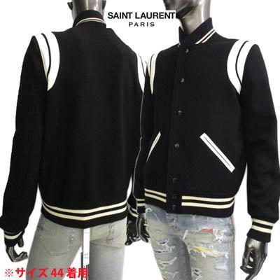サンローランパリ Saint Paris Laurent Paris メンズ アウター メンズ ジャケット ショルダーデザイン 定番人気アイテム スタジアムジャケット R R ショルダーデザイン 定番人気アイテム スタジアムジャケット 075 ガッツ ブランドショップ