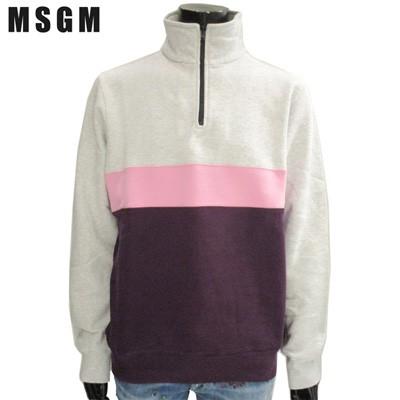 エムエスジーエム Msgm メンズ トップス スウェット トレーナー ロゴ ハーフジップ カラーブロック 首後ろ部分msgmロゴ入りスウェットシャツ R43200 181017 051 ガッツブランドショップ 通販 Yahoo ショッピング