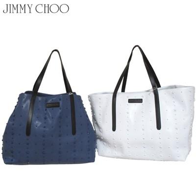 ジミーチュウ Jimmy Choo メンズ 鞄 バッグ トートバッグ ユニセックス可 2color スタッズ ロゴ付き2wayトートバッグ 青 白 R 81a 002 ガッツブランドショップ 通販 Yahoo ショッピング