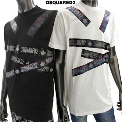 ディースクエアード DSQUARED2 メンズ トップス Tシャツ 半袖 ロゴ 2color マルチDSQUARED2テープロゴプリントカットソー  白/黒 (R49300) GB91S :190619-001:ガッツブランドショップ - 通販 - Yahoo!ショッピング
