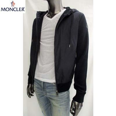 モンクレール パーカー メンズ ニット MONCLERロゴ入りジップアップ モンクレール パーカー メンズ ニット MONCLERロゴ入りジップアップ