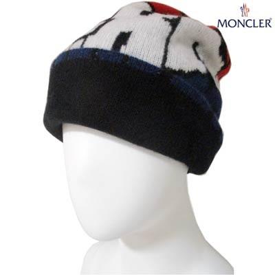 モンクレール Moncler Grenoble メンズ マート Unisex可 カシミヤ混ロゴ総柄ロングニット帽 985 158 91a R