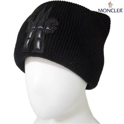 モンクレールグルノーブル MONCLER GRENOBLE メンズ 帽子 ニット帽 ロゴ UNISEX可 MONCLERロゴワッペン付きロング