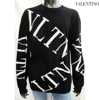 ヴァレンティノ(VALENTINO) メンズ カシミヤ混・総柄VLTNロゴ入り