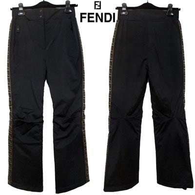 フェンディ レディース FENDI レディース パンツ ジャージ スウェットパンツ ボトムス ロゴ サイドFFズッカ柄ライン入りパンツ