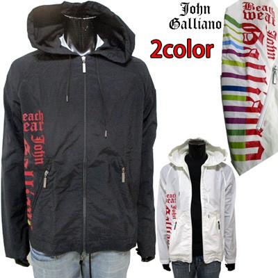 ジョンガリアーノ ロゴ入りナイロンジャケット メンズ ジップアップ John Galliano 2color ホワイト ブラック 白 黒 U11 H403 110c 0c 送料無料 Sf11s 071 ガッツブランドショップ 通販 Yahoo ショッピング