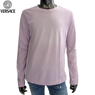 ヴェルサーチ Tシャツ メンズ ロンt Versace グレカ柄入り長袖コットンtシャツ ピンク 70 Ver R It10s 417 ガッツブランドショップ 通販 Yahoo ショッピング