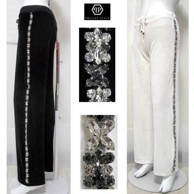 フィリッププレイン Philipp Plein レディース ボトムス パンツ 2color サイドビジュー付き ロゴプレート付ジョガーパンツ 白 黒 Cw3507 01 02 R900 13s 558 ガッツブランドショップ 通販 Yahoo ショッピング
