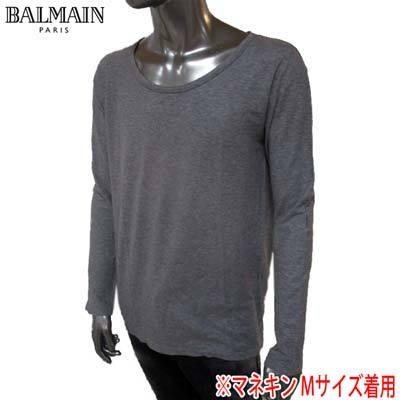 国産】 バルマン BALMAIN メンズ トップス Tシャツ ロンT 長袖 襟 裾
