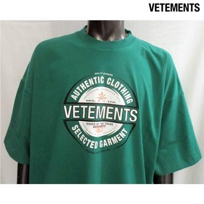 ヴェトモン VETEMENTS メンズ トップス Tシャツ 半袖 ロゴ オーバー 