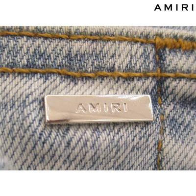 アミリ AMIRI メンズ パンツ ボトムス デニム ロゴ ダメージ加工・ロゴプレート入りデニムパンツ ブルー 青 Y0M01399SD SKY  INDIGO (R179000) GB02S