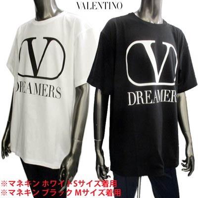 ヴァレンティノ VALENTINO メンズ トップス Tシャツ 半袖 ロゴ 2color unisex可  フロントVロゴ・DREAMERSロゴプリント付きTシャツ 白/黒 (R55000) 02S :200221-021:ガッツブランドショップ - 通販  - Yahoo!ショッピング