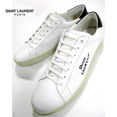 サンローランパリ Saint Laurent Paris メンズ 靴 スニーカー ロゴ タン部分 かかと部分ロゴ フロントsaint Laurent刺繍ロゴ入りスニーカー 白 R500 0313 053 ガッツブランドショップ 通販 Yahoo ショッピング