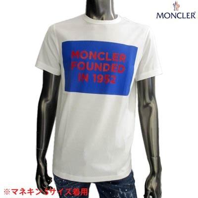 モンクレール MONCELR メンズ トップス Tシャツ 半袖 ロゴ MONCLER FOUNDED IN 1952 ロゴプリント付きTシャツ 白  8C74610 8390Y 001 (R35200) 02S :200320-015:ガッツブランドショップ - 通販 - Yahoo!ショッピング
