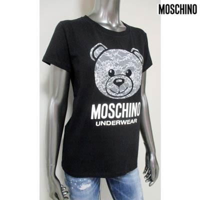 モスキーノ MOSCHINO レディース トップス Tシャツ 半袖 ロゴ 2color 