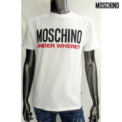 モスキーノ MOSCHINO メンズ トップス Tシャツ 半袖 ロゴ 2color 