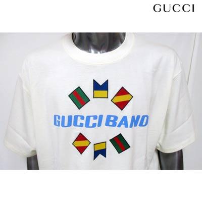 グッチ GUCCI メンズ トップス Tシャツ 半袖 ロゴ GUCCI BANDロゴ 