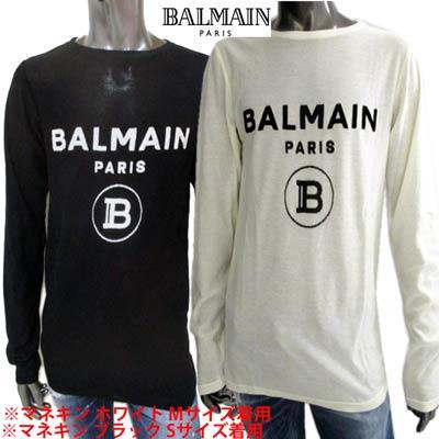 バルマン BALMAIN メンズ トップス ロンT 長袖 2color パイル地BALMAIN PARIS・Bロゴ付きロングTシャツ 黒/白  UH11258 I365 EAB/GAB (R70400) GB02A :200624-001:ガッツブランドショップ - 通販 -  Yahoo!ショッピング