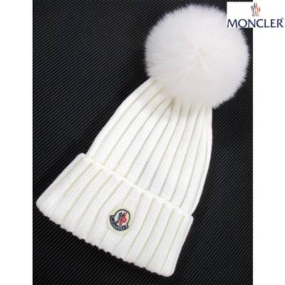 セールの時期に安く購入 MONCLERモンクレール ポンポンFOX ケーブルニット帽 ニットキャップ/ビーニー