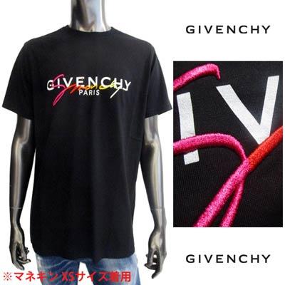 ジバンシー Givenchy メンズ トップス Tシャツ 半袖 ロゴ Givenchyロゴ レインボーロゴ刺繍付きtシャツ 黒 Bm70yq 3002 001 R 02a 0803 016 ガッツブランドショップ 通販 Yahoo ショッピング
