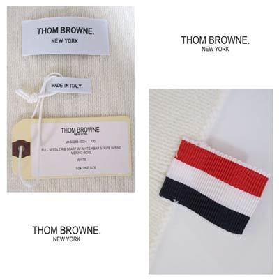 トムブラウン THOM BROWNE メンズ 小物 ストール マフラー ロゴ 2color