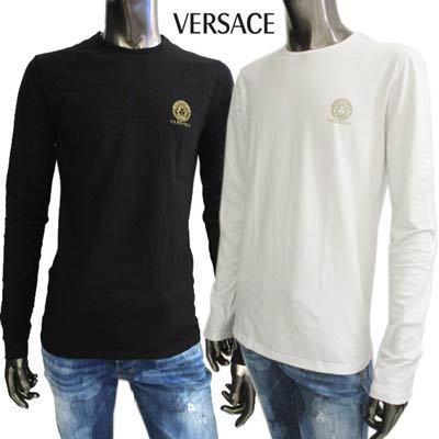ヴェルサーチ Versace メンズ トップス Tシャツ ロンt 長袖 2color チェスト部分メデューサ付きversaceロゴ入りロングtシャツ Auu A1008 1014 086 ガッツブランドショップ 通販 Yahoo ショッピング