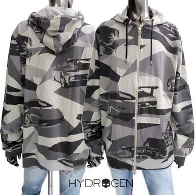 ハイドロゲン Hydrogen メンズ パーカー トップス カモ柄カープリント スカルジップ入りジップアップパーカー グレー 色違いあり 0000 2 R 9999 048 ガッツブランドショップ 通販 Yahoo ショッピング