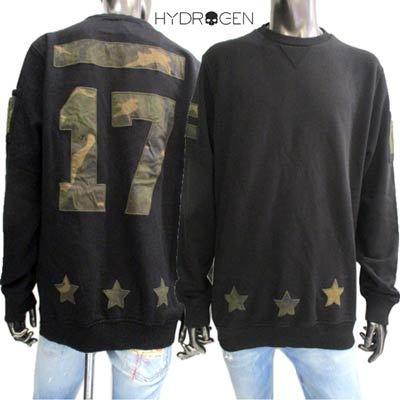 全国組立設置無料 ハイドロゲン Hydrogen メンズ トレーナー スウェットシャツ トップス マルチカモ柄ワッペン スカルジップ