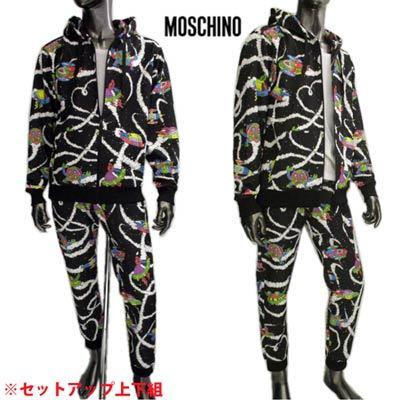 モスキーノ Moschino メンズ セットアップ上下組 トップス パンツ パンツ ロゴ Moschino ロゴ 宇宙船 ロボット柄 ポップアートプリント付セットアップ上下組ジャージ R 121 048 ガッツブランドショップ
