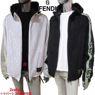 フェンディ FENDI メンズ アウター ジャケット リバーシブル可 2color  表地FFズッカ柄メッシュ地・裏地無地・腕部分ロゴライン刺繍入りジャケット (R247500) 121 :210302-051:ガッツブランドショップ  - 通販 - Yahoo!ショッピング