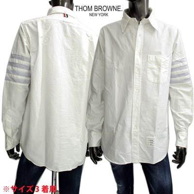 トムブラウン THOM BROWNE メンズ トップス シャツ 長袖 ロゴ アーム