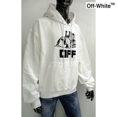オフホワイト OFF-WHITE メンズ トップス パーカー ロゴ フロント 