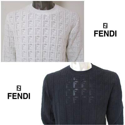 フェンディ FENDI メンズ トップス ニット セーター ロゴ 2color 総柄 