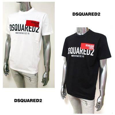 当季大流行 ディースクエアード 583H 半袖 Tシャツ ロゴT プリント