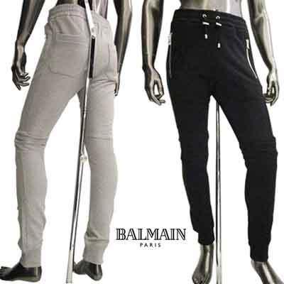 バルマン BALMAIN パンツ メンズ パンツ スウェットパンツ ボトムス スウェットパンツ バックポケットエンボス加工Bロゴ ジップ付き