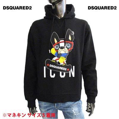 海外の正規 ディースクエアード Dsquared2 メンズ トップス パーカー フーディー ロゴ ユニセックス可 前vガゼット Icon Dogポップアートロゴプリント付パーカー 東京正規取扱店 Skolkovarim Com