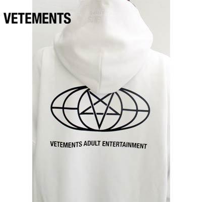 ヴェトモン VETEMENTS メンズ トップス パーカー ロゴ ※同デザインで黒 