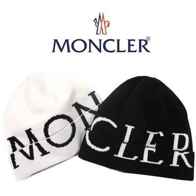 モンクレール MONCLER メンズ 小物 ニット帽 ニットキャップ 帽子 ユニセックス可 2color 折り返しMONCLERロゴ入りニットキャップ  ブラック/ホワイト :210901-101:ガッツブランドショップ - 通販 - Yahoo!ショッピング