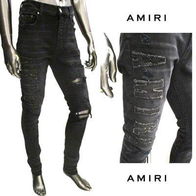 アミリ AMIRI メンズ パンツ ボトムス デニム ロゴ クラッシュ加工